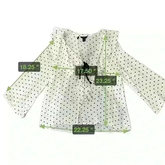 Buffalo Ruffled Blouse Blk & Wht Polka Dot Blouse. Size S/P - Picture 11 of 11